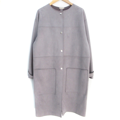 ザラ Zara ノーカラーコート ロング丈 スエード調 M グレー Ff1 レディース 171 ベクトルパーク ザラ Zara ノーカラーコート ロング丈 スエード調 M グレー Ff1 レディース 171 ベクトルパーク