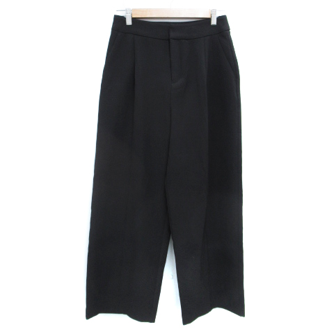 スライ Sly タックパンツ ワイドパンツ ロング丈 無地 2 黒 ブラック Ff34 レディース 171 ベクトルパーク