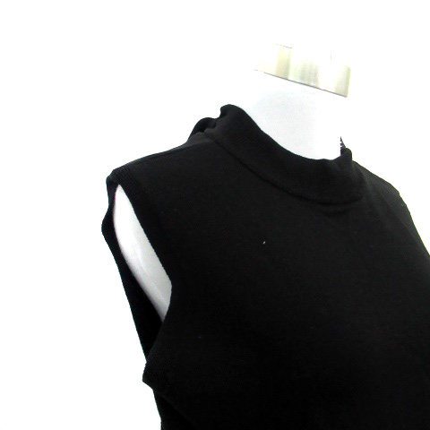 リエンダ Rienda ニットワンピース オフネック ノースリーブ ミニ丈 リボン F 黒 ブラック Ho35 レディース 171 ベクトルパーク