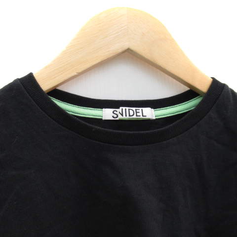 スナイデル Snidel Tシャツ カットソー 半袖 ラウンドネック 無地 F マルチカラー 黒 ブラック Yk43 レディース 171 ベクトルパーク