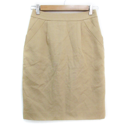 23区 オンワード樫山 タイトスカート ひざ丈 ボーダー柄 スリット 36  