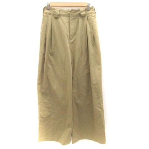 ディッキーズ Dickies チノパン ワイドパンツ ロング丈 M ベージュ Ho61 レディース 171 ベクトルパーク