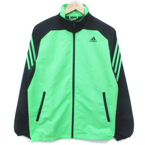 adidas 緑 ジップアップジャケット スポーツウェア