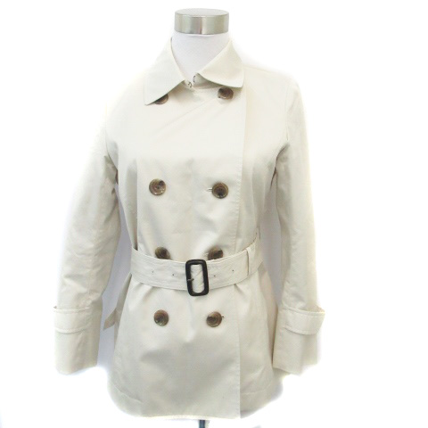 23区 オンワード樫山 トレンチコート スプリングコート ショート丈 ベルト付き 32 オフホワイト Ho44 レディース 171 ベクトルパーク