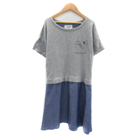 アーノルドパーマー Arnold Palmer ドッキングワンピース ミニ丈 半袖 ラウンドネック 無地 3 マルチカラー グレー Yk19 レディース 171 ベクトルパーク