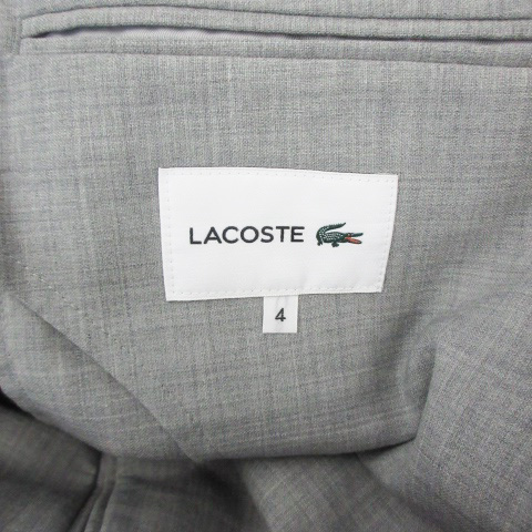 ラコステ LACOSTE テーラードジャケット ミドル丈 シングル ウール 4 