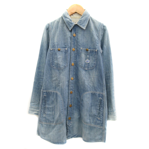 リー Lee デニムシャツワンピース ミニ丈 長袖 無地 S ライトブルー Yk28 レディース 171 ベクトルパーク