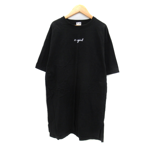 エックスガール X Girl ワンピース ミニ丈 半袖 ラウンドネック ロゴ 2 黒 ブラック Yk49 レディース 171 ベクトルパーク エックスガール X Girl ワンピース ミニ丈 半袖 ラウンドネック ロゴ 2 黒 ブラック Yk49 レディース 171 ベクトルパーク