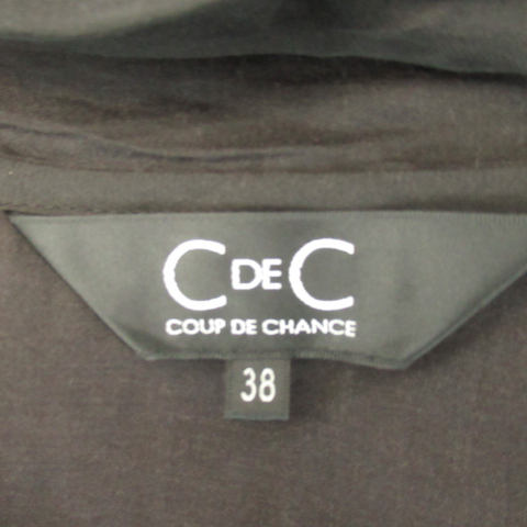 クードシャンス Cdec Coup De Chance シャツ ブラウス 半袖 Uネック リボン 無地 38 黒 ブラック Yk29 レディース 171 ベクトルパーク