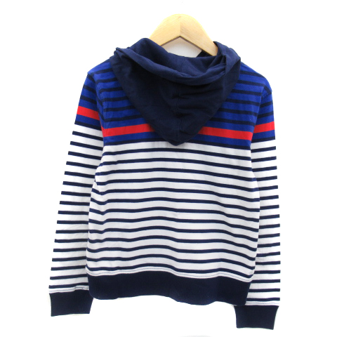 【新品】ポロラルフローレン POLOロゴ ボーダー長袖Tパーカー ロンT 160 ポロ ラルフローレン ボーダー フード裏サーマル スウェットパーカー