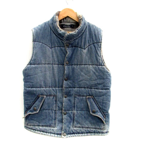 ローズバッドカップルズ Rose Bud Couples 中綿ベスト ジャケット ミドル丈 L 青 ブルー Ho15 メンズ 171 ベクトルパーク