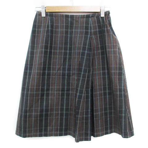 MARGARET HOWELL チェック柄 プリーツスカート III マーガレットハウエルMARGARET HOWELL ウールチェックプリーツラップ