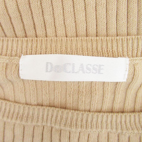 ドゥクラッセ DoCLASSE ニット カットソー リブ ラウンドネック 長袖  