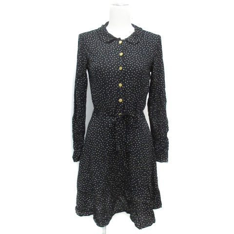 アニエスベー agnes b. シャツワンピース フレアワンピース 薄手 ひざ  