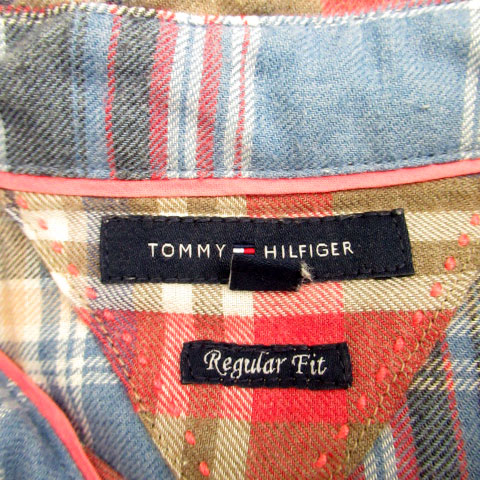 トミーヒルフィガー シャツワンピース マルチカラー チェック フリル M. TOMMY HILFIGER｜(K)TOMMY HILFIGER(トミーヒルフィガー) GIRLS