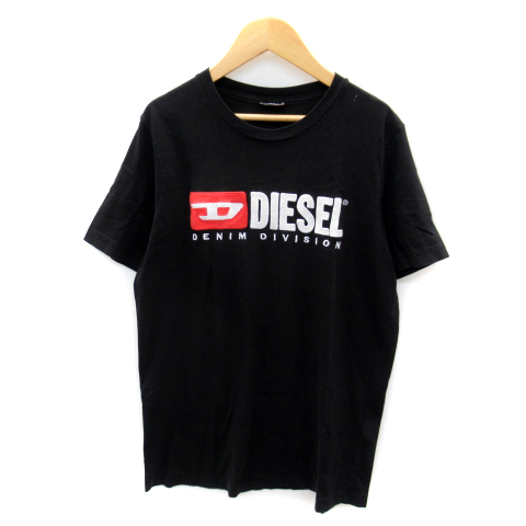 ディーゼル DIESEL Tシャツ カットソー 半袖 ラウンドネック ロゴ刺繍 