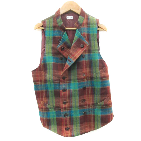 ポールスミス PAUL SMITH ジャケット ベスト ミドル丈 チェック柄 