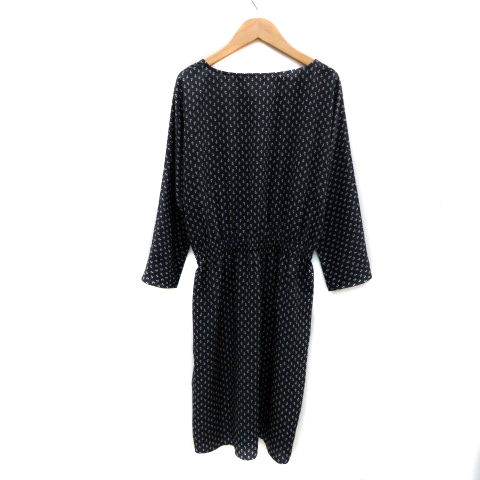 ローラアシュレイ LAURA ASHLEY ワンピース ひざ丈 長袖 ラウンド