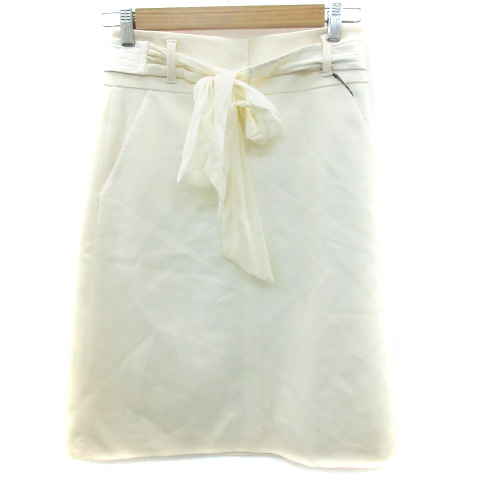 セオリー theory フレアスカート ミモレ丈 ウール 0 オフホワイト 白  