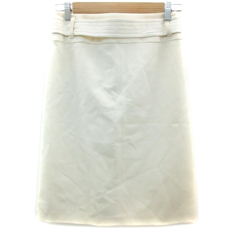 セオリー theory フレアスカート ミモレ丈 ウール 0 オフホワイト 白  