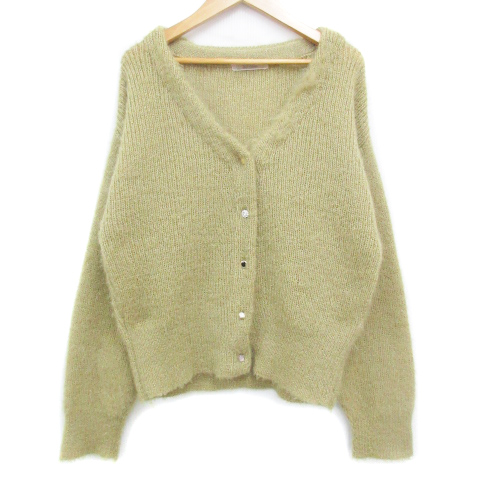 ナイスクラップ NICE CLAUP ニットカーディガン シャギーニット