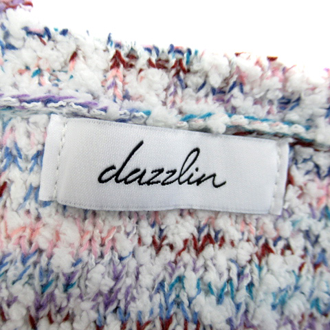 新品未使用　dazzlin モチーフパターンニットミニワンピース モチーフパターン半袖ニットワンピース[品番：MKSW0063383