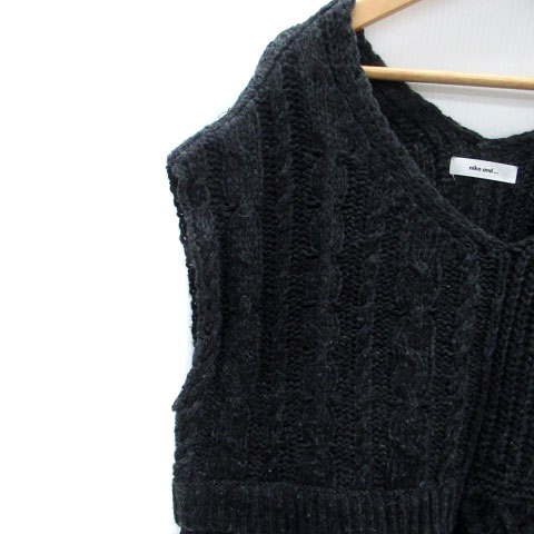 アンドエー ベスト Vネック ミドル丈 カシミヤ混 38 M 黒 ブラック Vネックベスト(Mサイズ グレー系): レディース｜メーカーズシャツ鎌倉