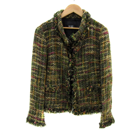 ザラウーマン ZARA WOMAN ステンカラージャケット ツイード チェック柄 