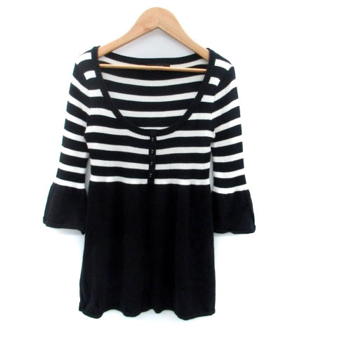 インタープラネット INTERPLANET カットソー 七分袖 アシメ 黄緑 F