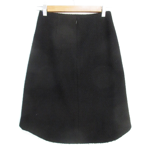 デプレ DES PRES トゥモローランド スカート タイト 膝丈 ストライプ ウール アンゴラ混 黒 茶 36 /DK26 TOMORROWLAND DES PRES デプレ フレアロングスカート デプレ DES PRES