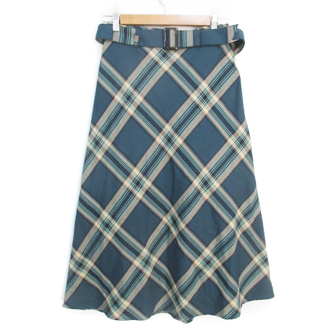 ビス ViS フレアスカート ロング丈 マキシ丈 リングベルト付き  