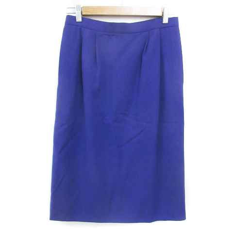 ニナリッチ NINA RICCI タイトスカート ひざ丈 ウール スリット 無地  