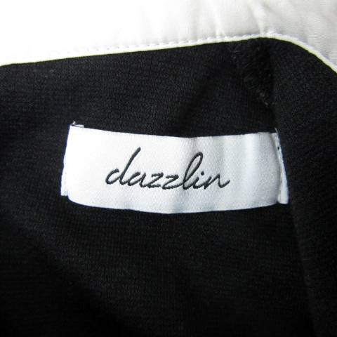 ダズリン dazzlin ワンピース ミニ丈 長袖 襟付き 無地 S 黒