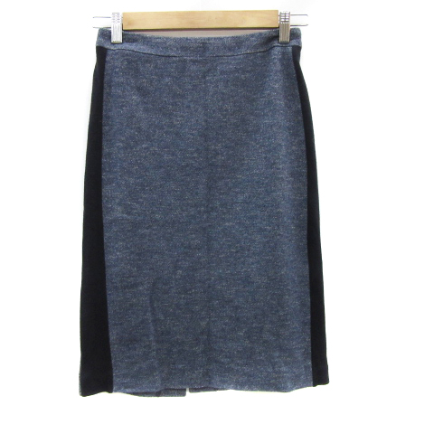 22オクトーブル 22 OCTOBRE タイトスカート ミモレ丈 デニム調 切替  