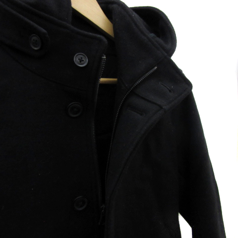 H96*ユナイテッドアローズ☆ファー☆ウール☆コート☆黒ブラック☆M UNITED ARROWS(ユナイテッドアローズ) / チェスターコート/36