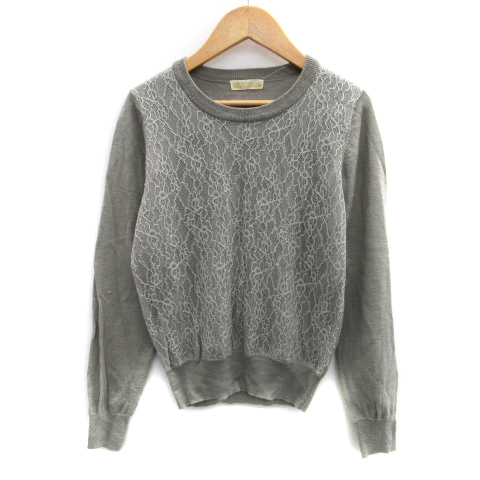ビームスハート BEAMS HEART ニット セーター 長袖 ラウンドネック BEAMS HEART グレー ニットセーター