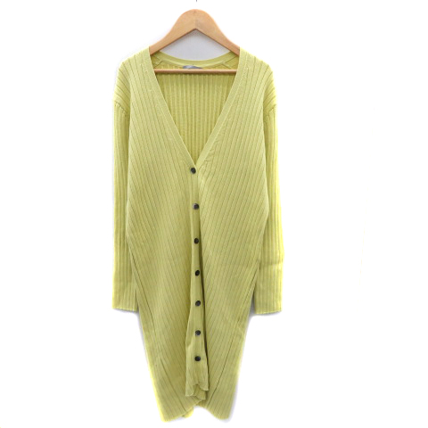 セオリーリュクス theory luxe リブニットカーディガン ロング丈 V  