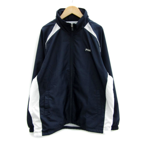 FILA ネイビー ジップアップジャケット メンズM （撥水加工