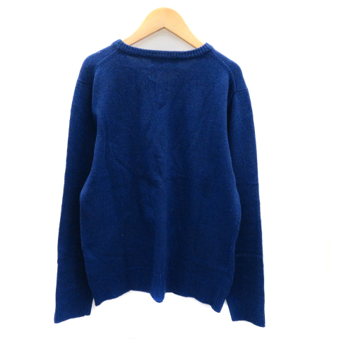 未使用級　ブリーフィング　ニット　セーター　ネイビー M ナノユニバース別注 メンズ フィン ネイビー カシミア クルーネック セーター