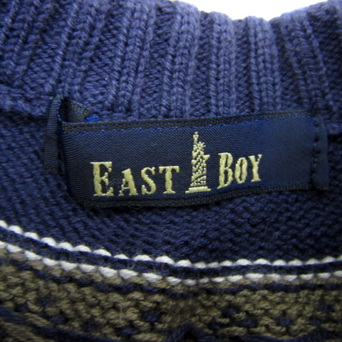 イーストボーイ EAST BOY ニットカーディガン ミドル丈 ラウンド