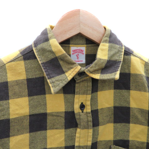 アールエヌエー RNA カジュアルシャツ 長袖 ギンガムチェック柄