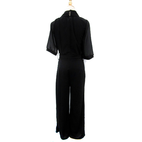 H01488）nala ナラドレスパンツ黒2022キュロットガウチョ