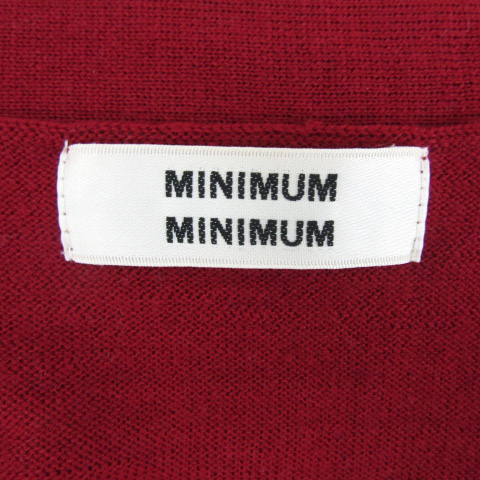 ミニマム MINIMUM ニットカーディガン ショート丈 ラウンド