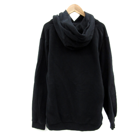 ◼️マークアンドロナ◼️長袖フリースMサイズ46黒美品◼️重ね着風 グローバルワーク GLOBAL WORK パーカー プルオーバー 長袖 ロゴ