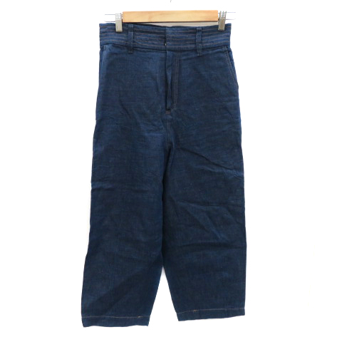 MACPHEE ワイドデニム ダークブルー マカフィー MACPHEE デニム ワイドストレートパンツ （67 ダーク