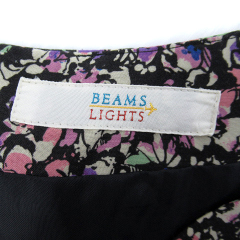 ビームスライツ BEAMS Lights ワンピース ひざ丈 七分袖 Vネック