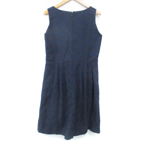 ビームスライツ BEAMS Lights フレアワンピース ひざ丈 ノースリーブ ラウンドネック 切替 刺繍 花柄 36 紺 ネイビー /FF8  レディース 171-902403040143 | ベクトルパーク BEAMS LIGHTS 花柄ノースリーブワンピース