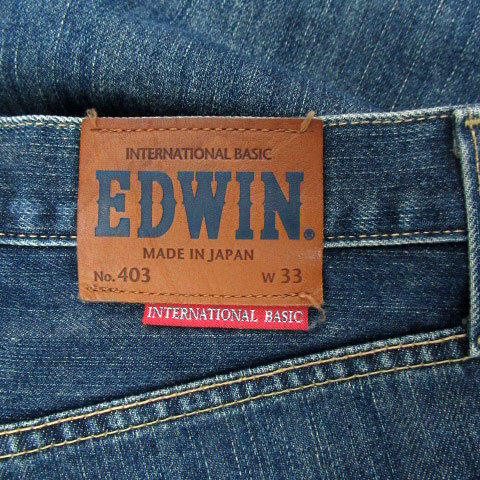 エドウィン EDWIN 403 デニムパンツ ジーンズ ストレート ロング丈 33 