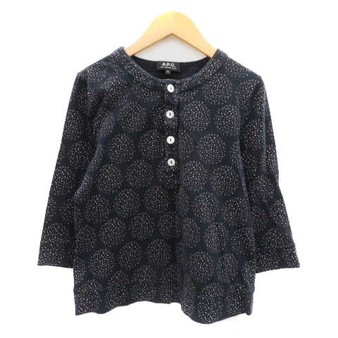 アーペーセー A.P.C. カットソー 七分袖 ヘンリーネック ドット