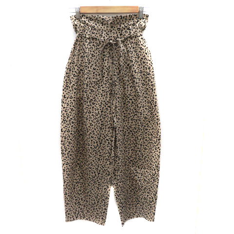 マウジー moussy ワイドテーパードパンツ アンクル丈 ウエスト